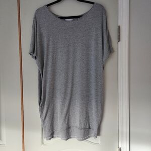 95% Viscose Dolman Sleeve Tunic - Light Gray - M